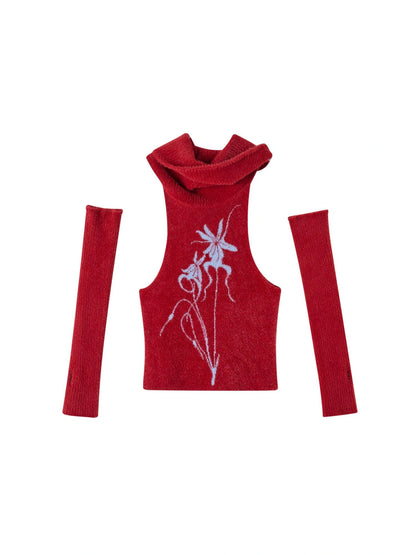 OfAkiva Akiva Orchid Valley Sleeveless Knit Vest