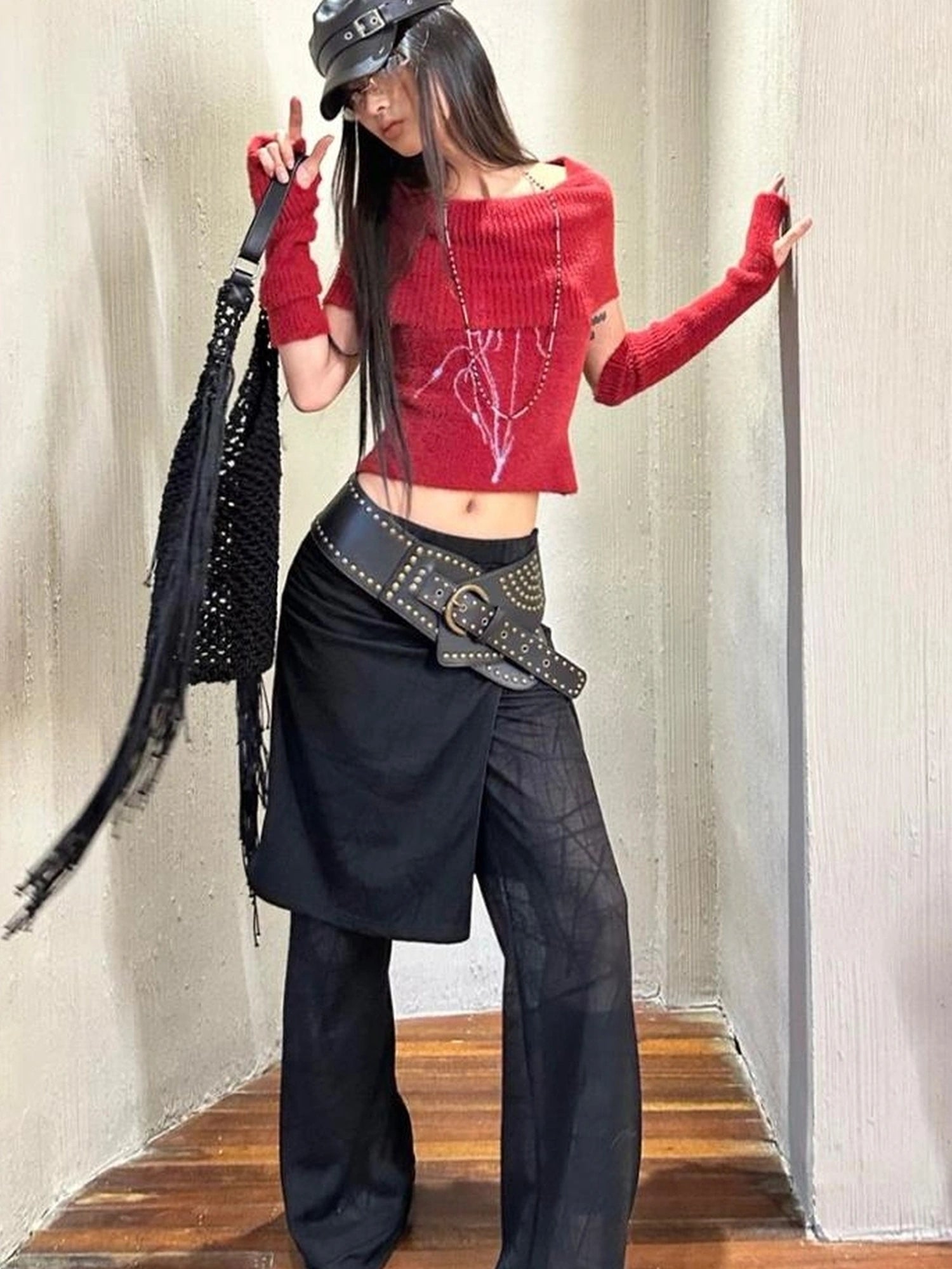 OfAkiva Akiva Orchid Valley Sleeveless Knit Vest