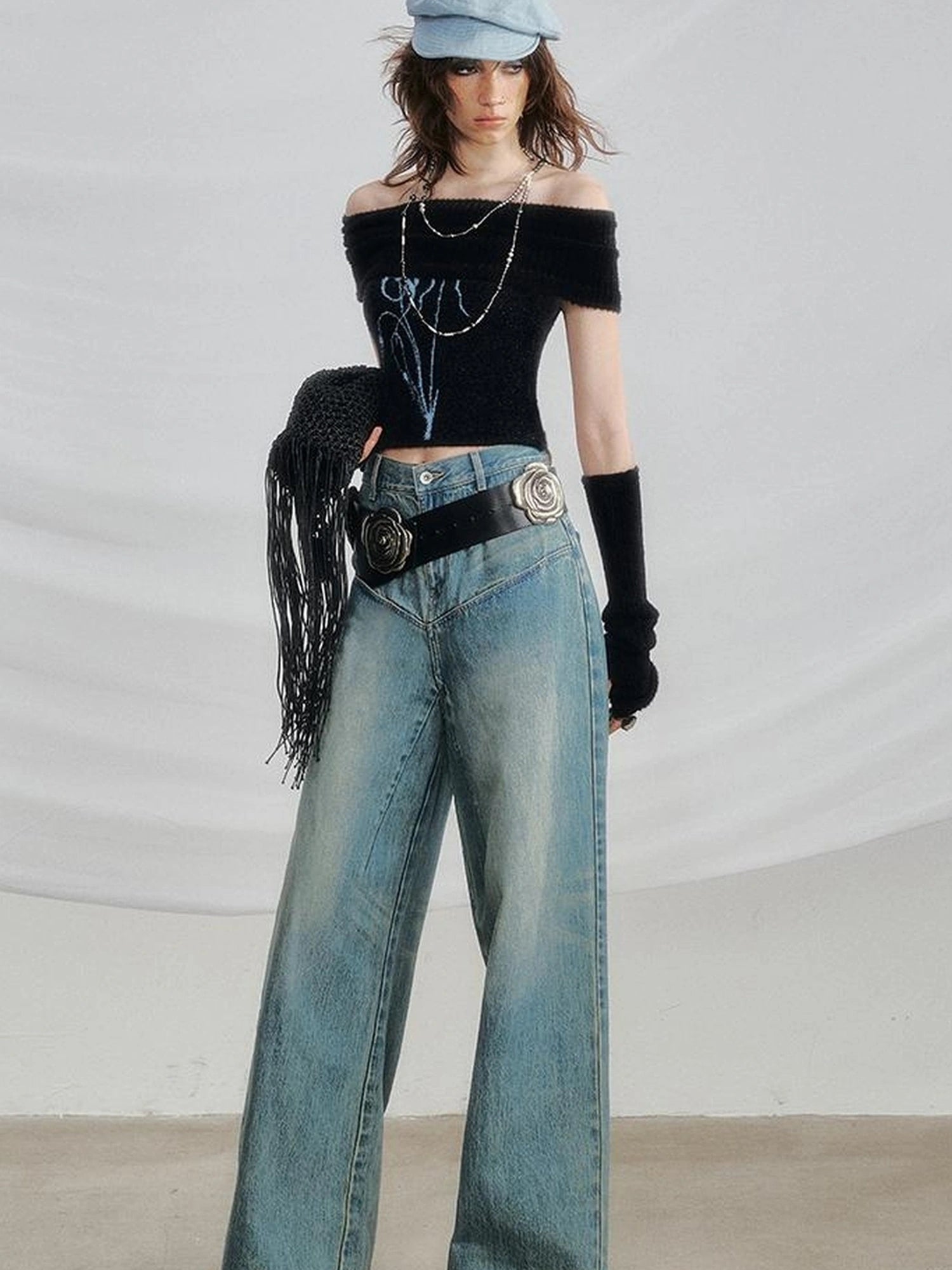 OfAkiva Akiva Orchid Valley Sleeveless Knit Vest