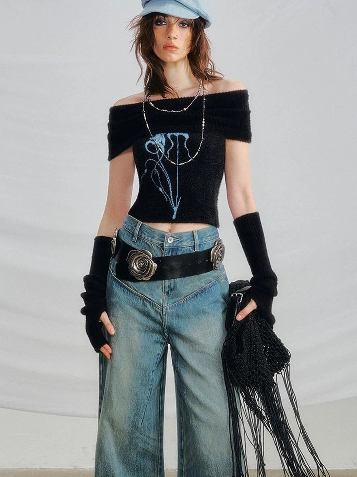 OfAkiva Akiva Orchid Valley Sleeveless Knit Vest