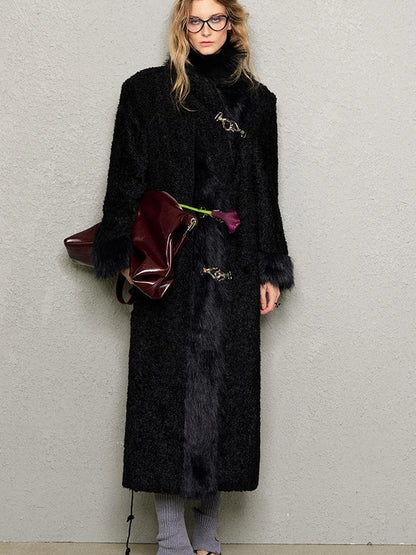 OfAkiva Akiva Textured Wool Blend Winter Coat