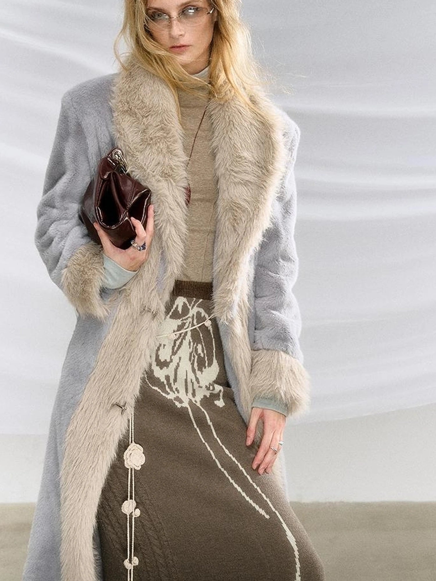 OfAkiva Akiva Textured Wool Blend Winter Coat