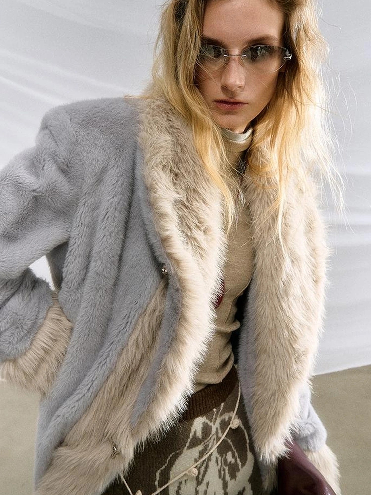 OfAkiva Akiva Textured Wool Blend Winter Coat