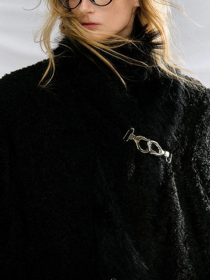 OfAkiva Akiva Textured Wool Blend Winter Coat