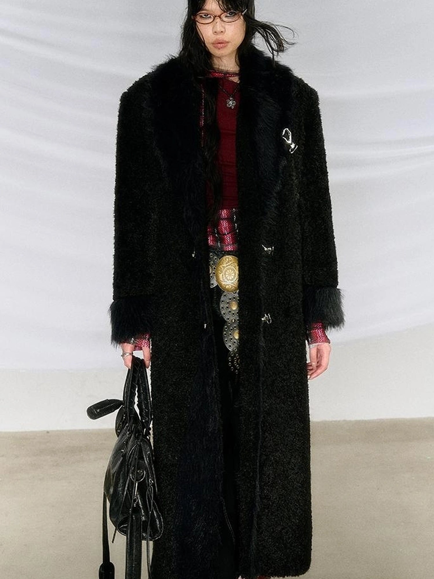 OfAkiva Akiva Textured Wool Blend Winter Coat