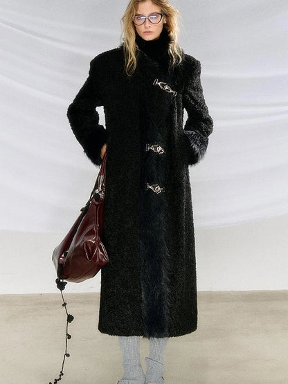 OfAkiva Akiva Textured Wool Blend Winter Coat