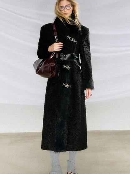 OfAkiva Akiva Textured Wool Blend Winter Coat