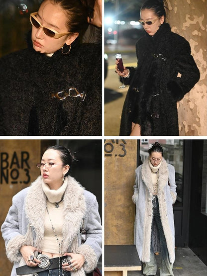 OfAkiva Akiva Textured Wool Blend Winter Coat