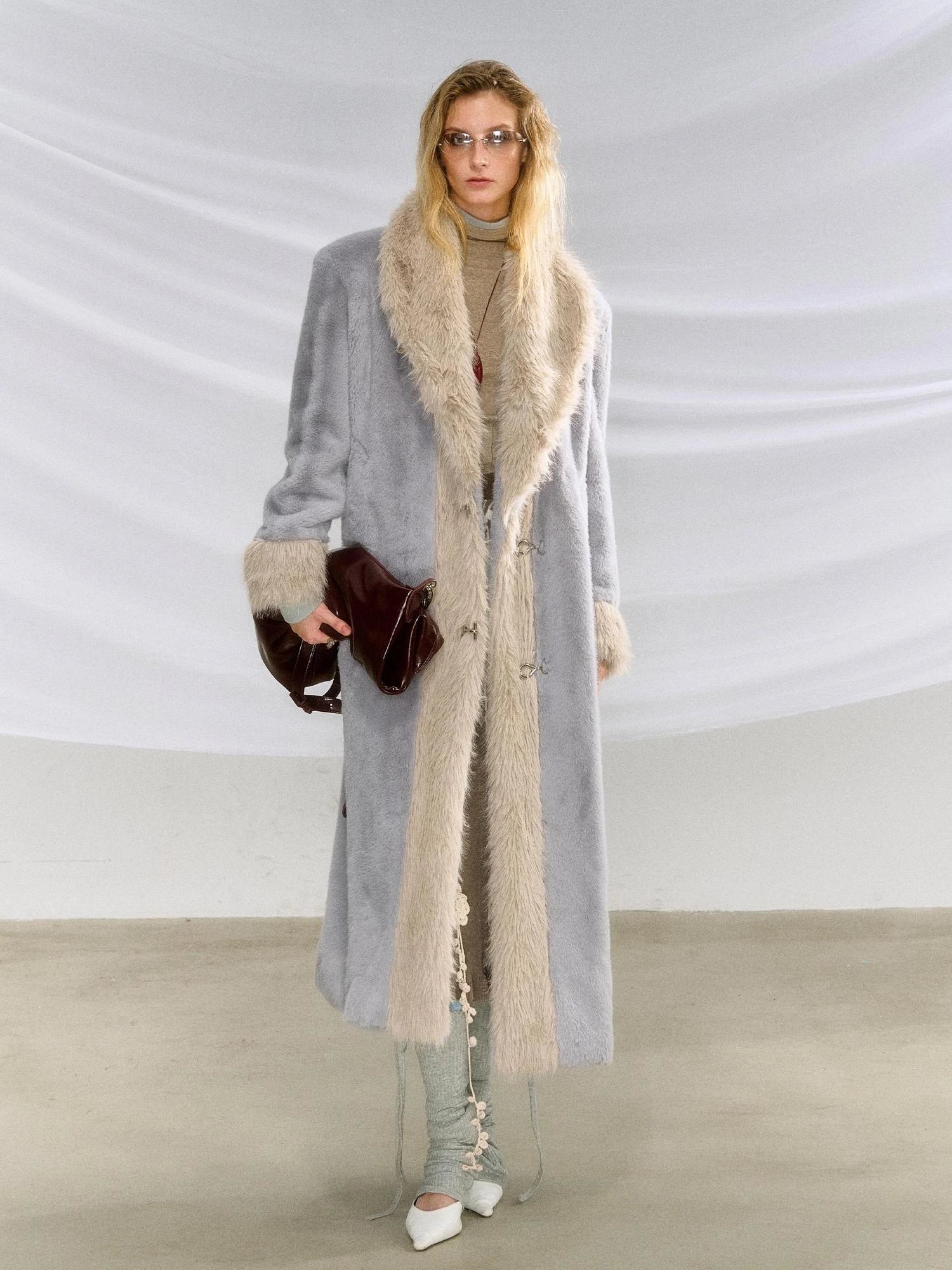 OfAkiva Akiva Textured Wool Blend Winter Coat