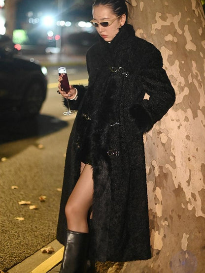 OfAkiva Akiva Textured Wool Blend Winter Coat