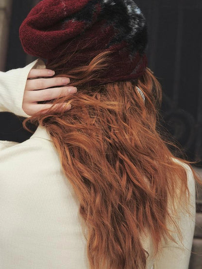 OfAkiva Akiva Tortoiseshell Print Knit Slouch Beanie