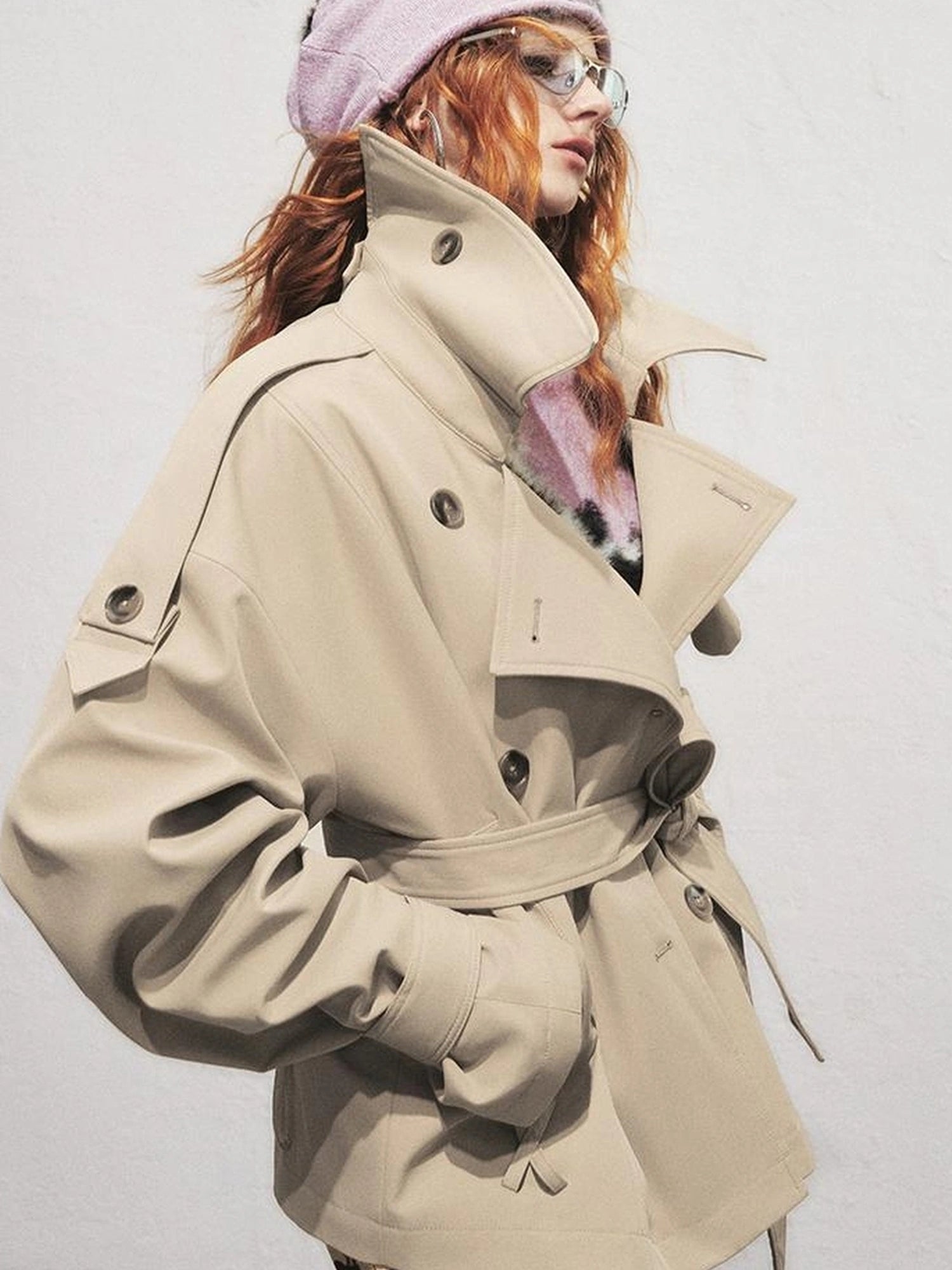 OfAkiva Akiva Tortoiseshell Print Knit Slouch Beanie