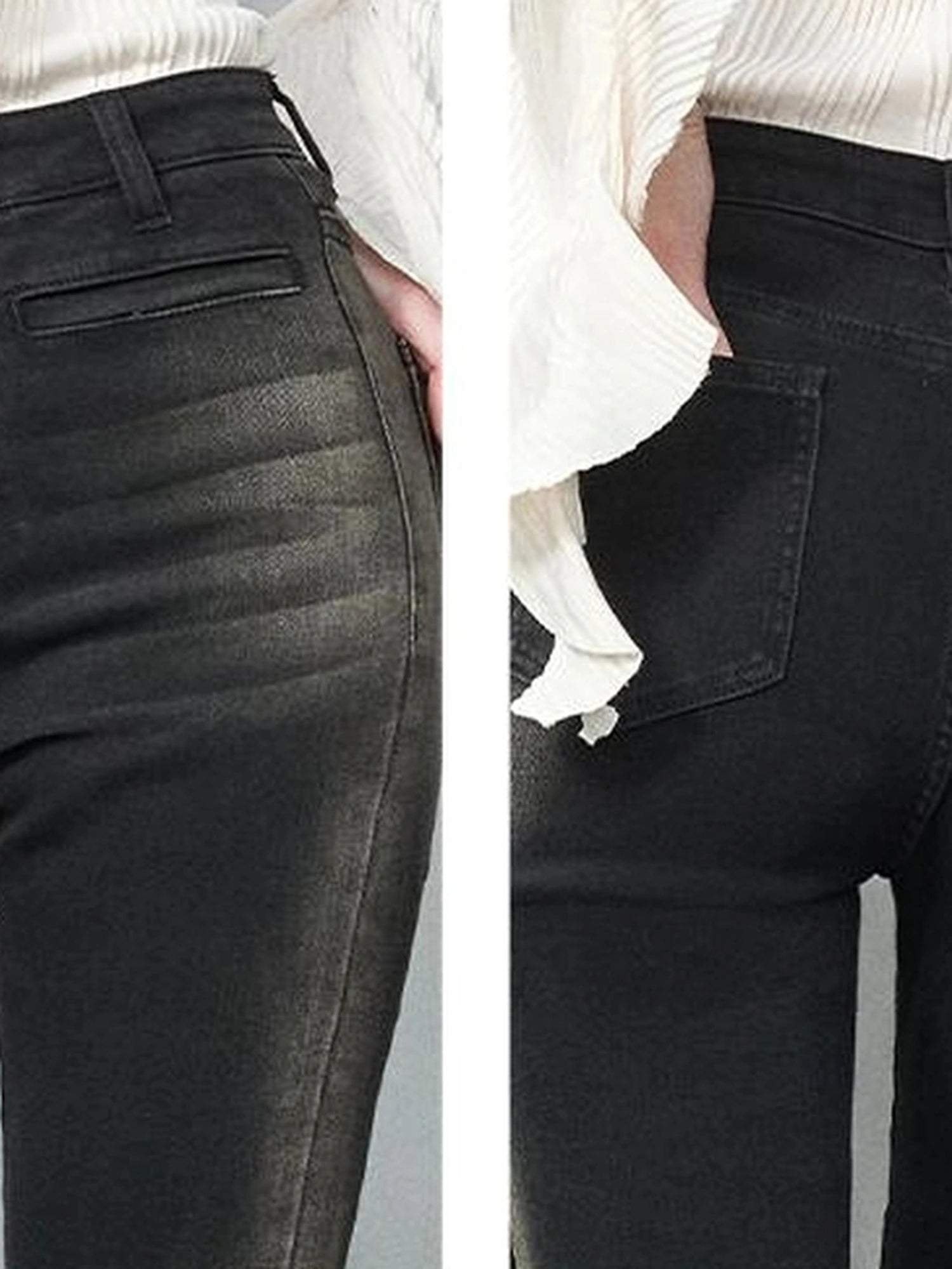 OfAkiva Akiva Vintage Wash Tapered Jeans With Raw Hem