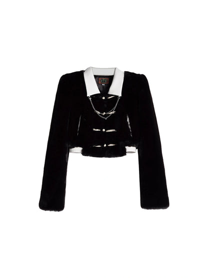 OfAkiva Akiva Winter Mink Fur Coat Women Slow Rock Style