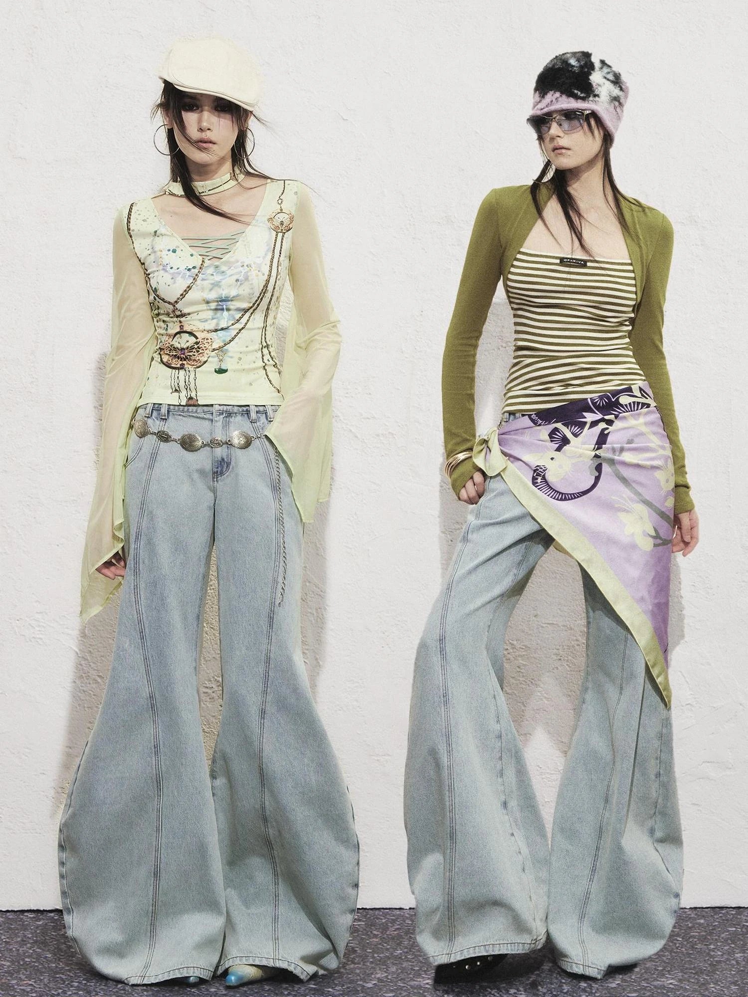 OfAkiva Aqua Split Scythe Pocket Heavyweight Jeans