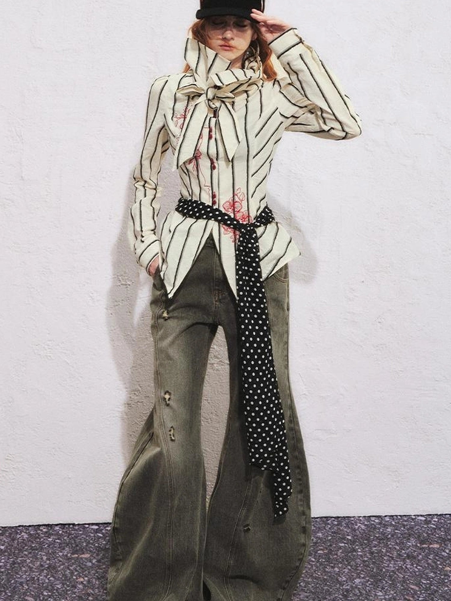 OfAkiva Aqua Split Scythe Pocket Heavyweight Jeans