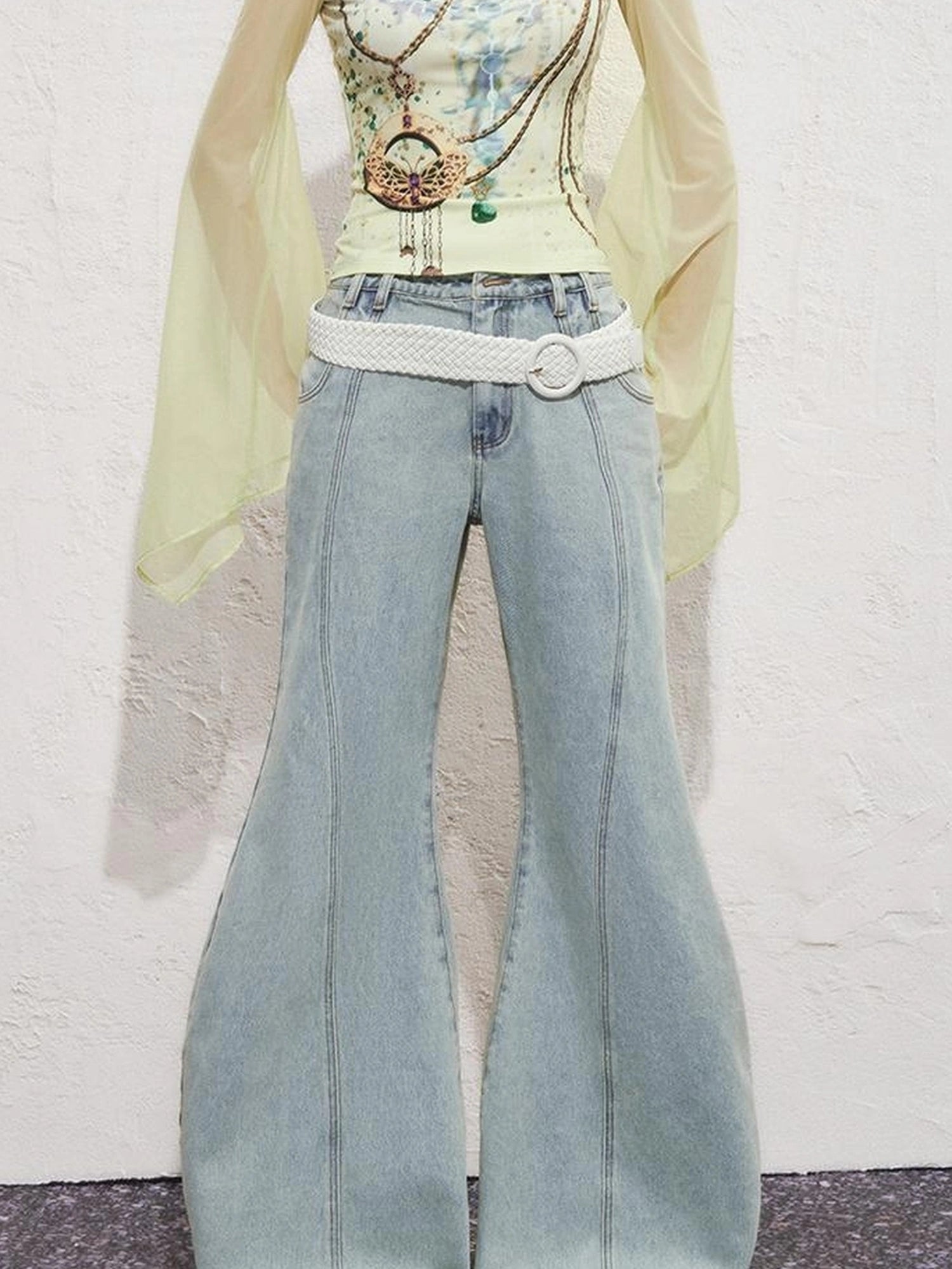 OfAkiva Aqua Split Scythe Pocket Heavyweight Jeans