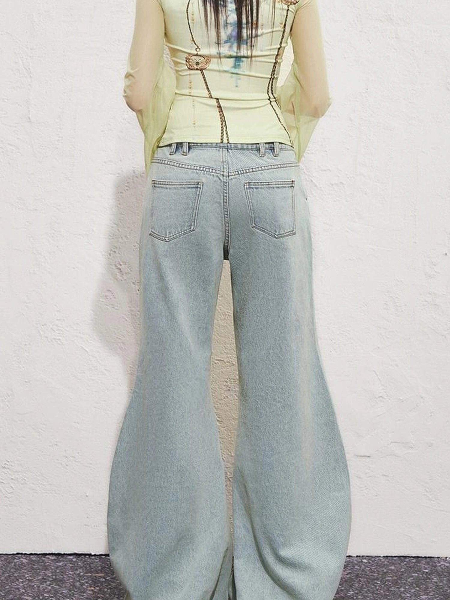 OfAkiva Aqua Split Scythe Pocket Heavyweight Jeans