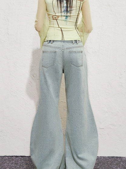 OfAkiva Aqua Split Scythe Pocket Heavyweight Jeans