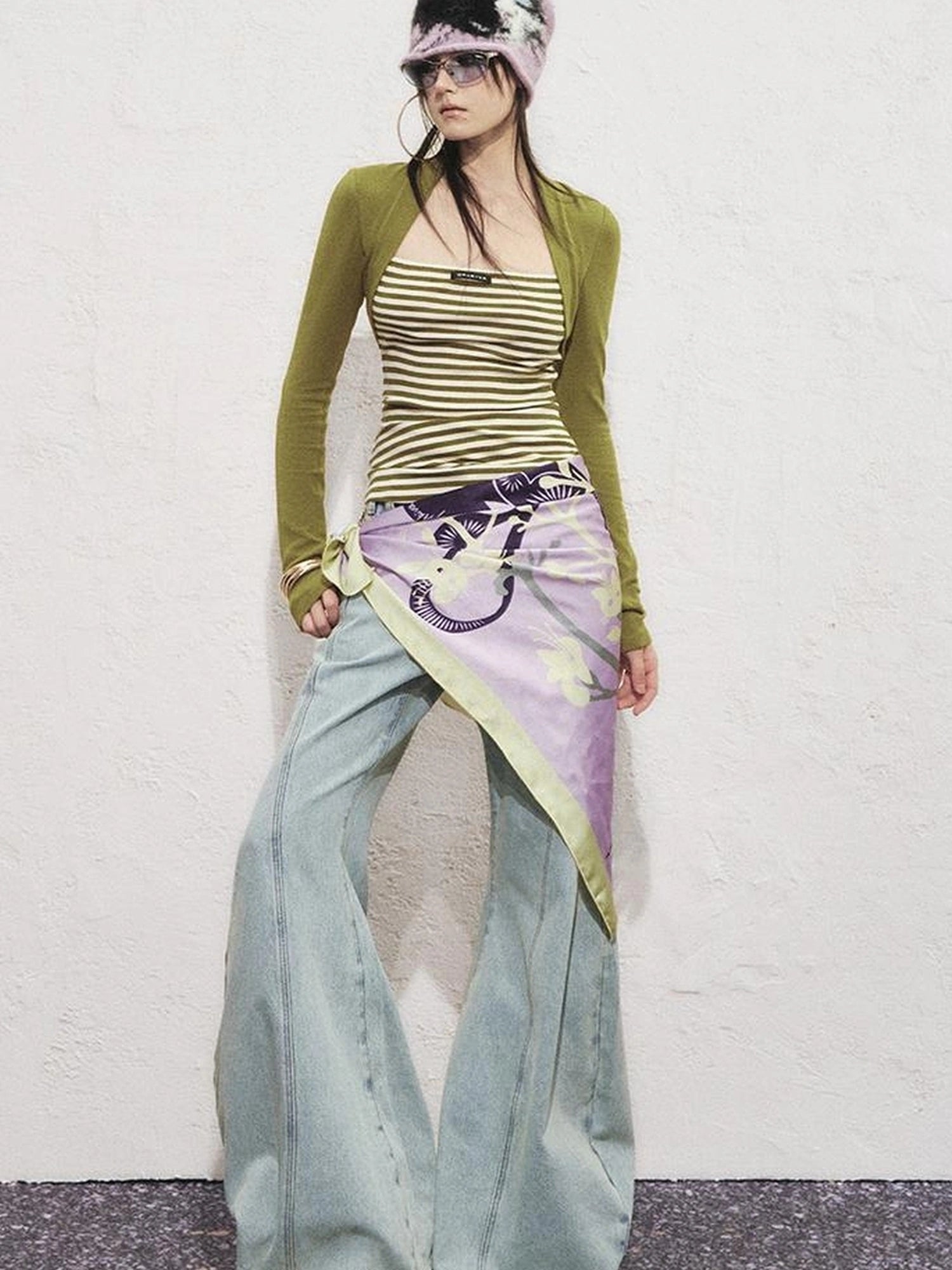 OfAkiva Aqua Split Scythe Pocket Heavyweight Jeans