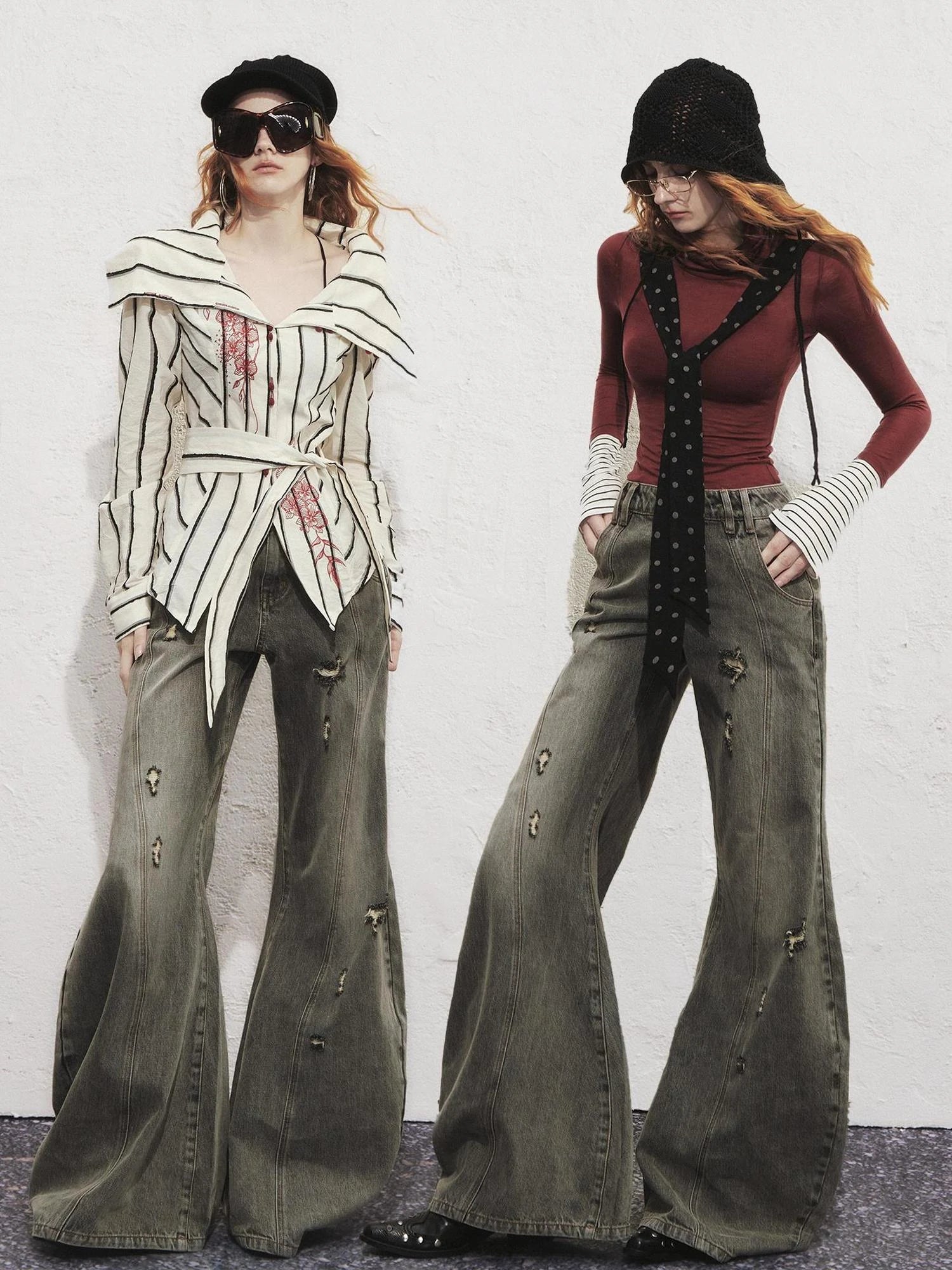 OfAkiva Aqua Split Scythe Pocket Heavyweight Jeans