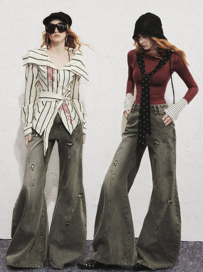 OfAkiva Aqua Split Scythe Pocket Heavyweight Jeans