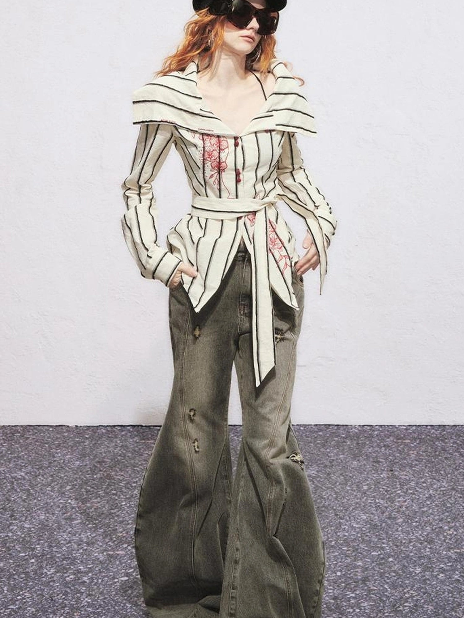 OfAkiva Aqua Split Scythe Pocket Heavyweight Jeans