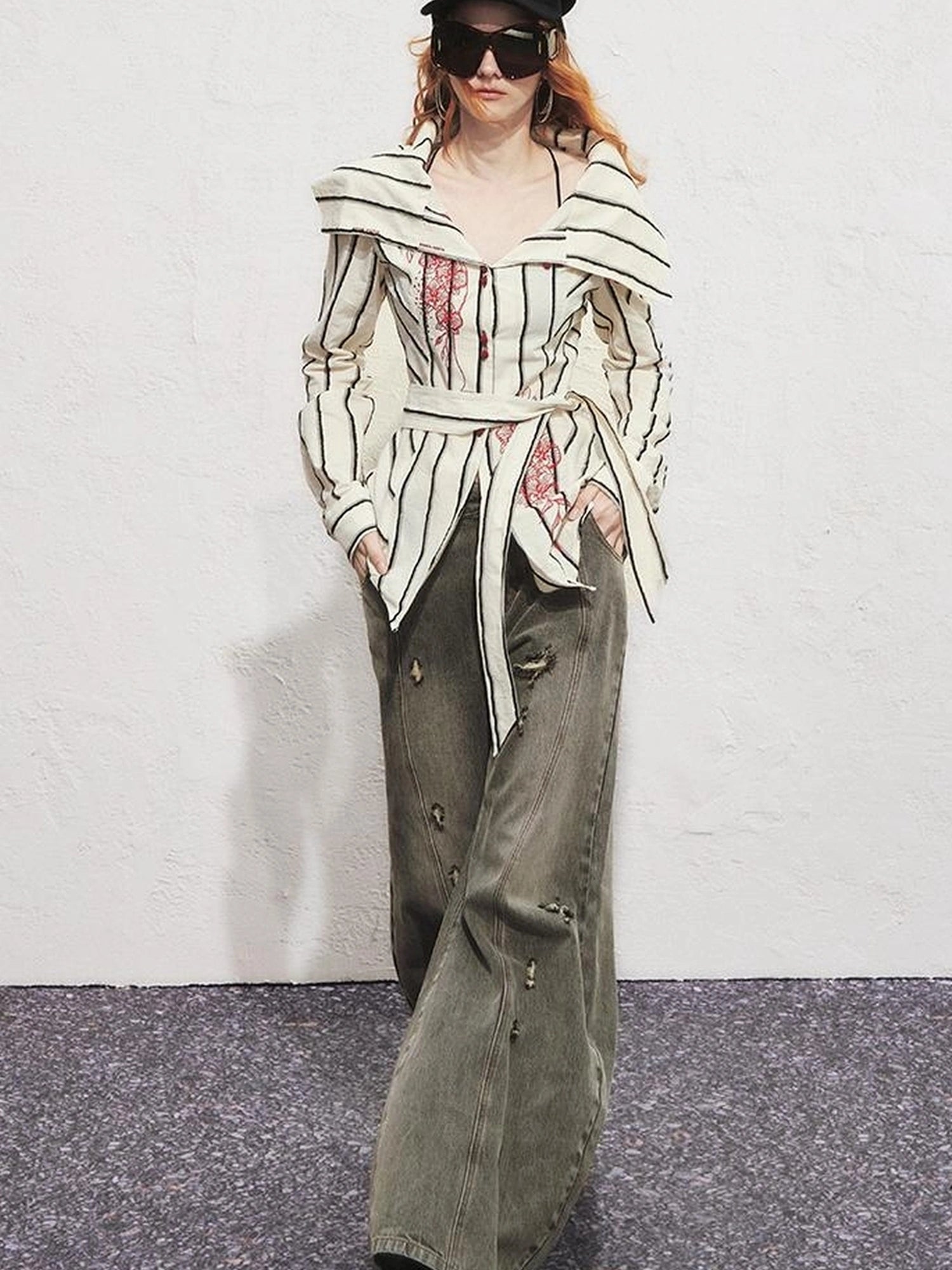 OfAkiva Aqua Split Scythe Pocket Heavyweight Jeans