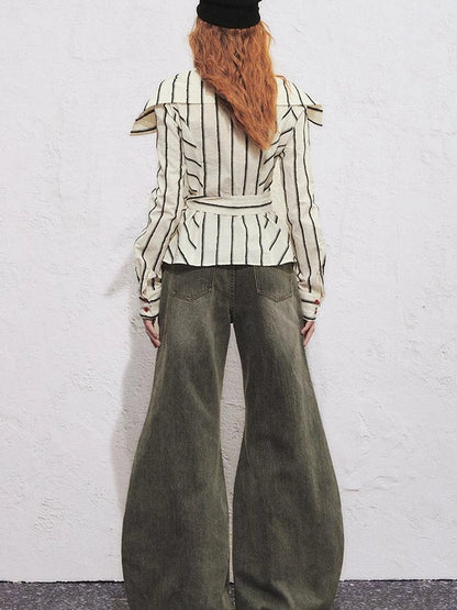 OfAkiva Aqua Split Scythe Pocket Heavyweight Jeans