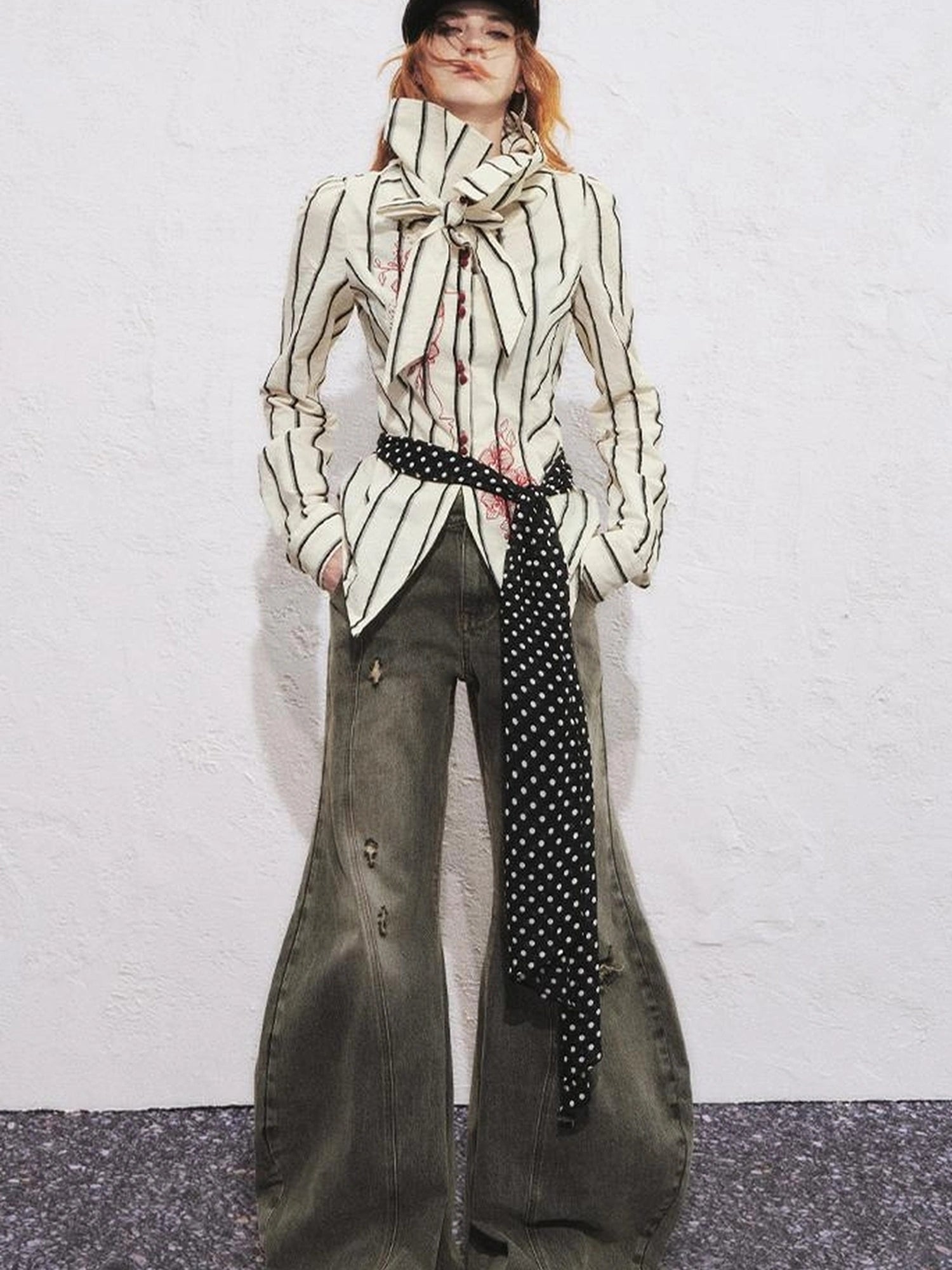 OfAkiva Aqua Split Scythe Pocket Heavyweight Jeans