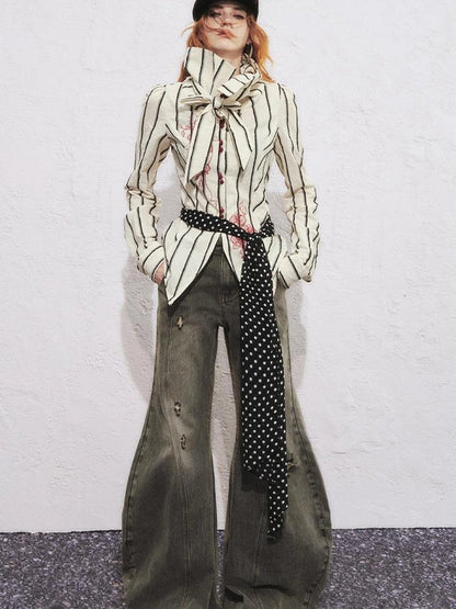 OfAkiva Aqua Split Scythe Pocket Heavyweight Jeans