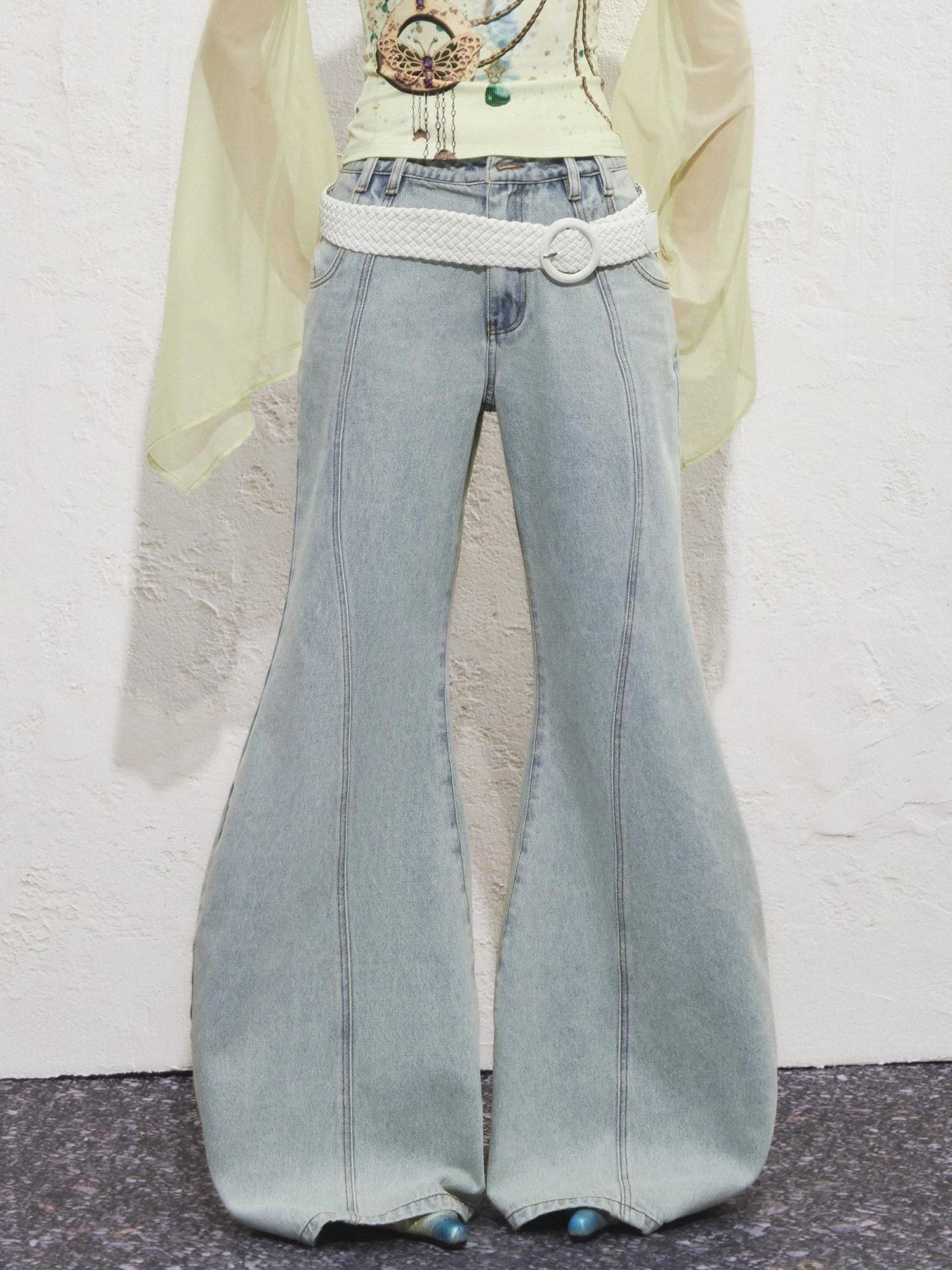 OfAkiva Aqua Split Scythe Pocket Heavyweight Jeans