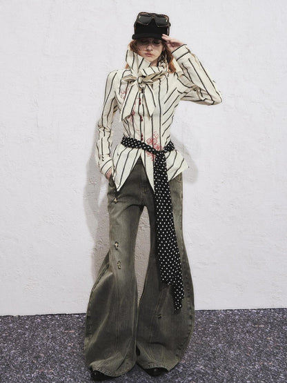 OfAkiva Aqua Split Scythe Pocket Heavyweight Jeans