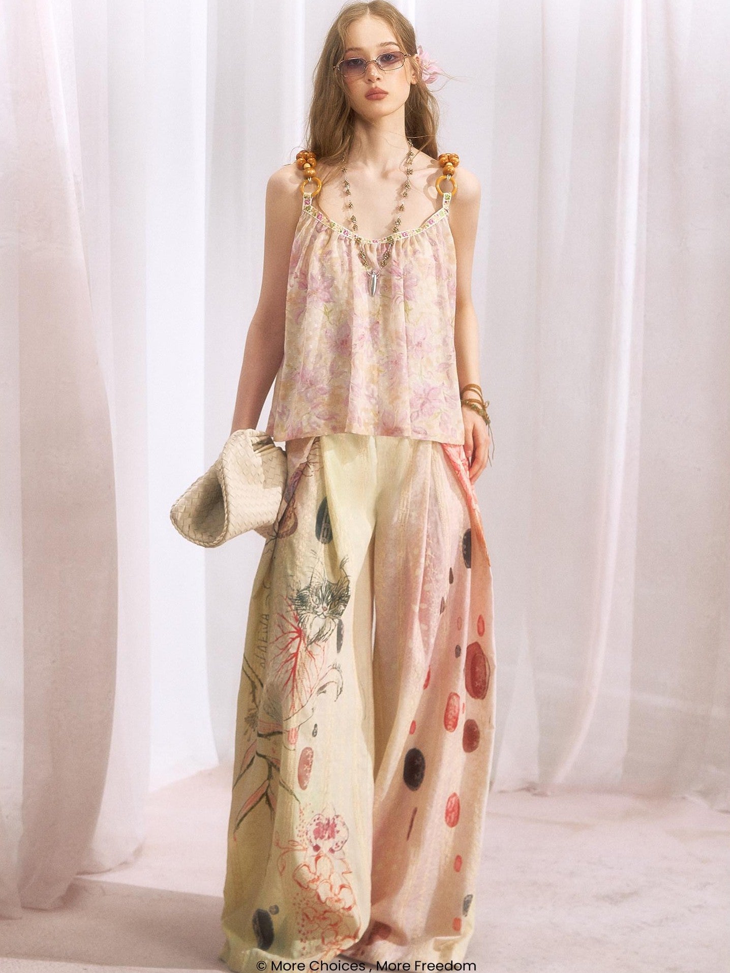 OfAkiva Begonia Embroidered Cat Print Women&
