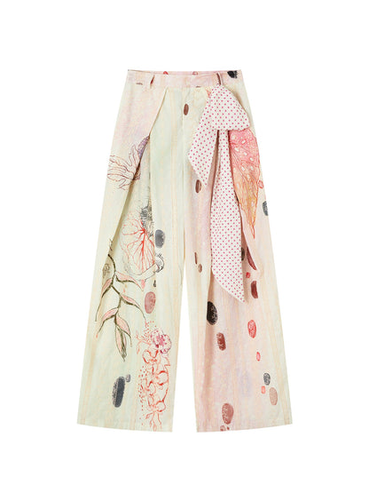 OfAkiva Begonia Embroidered Cat Print Women&
