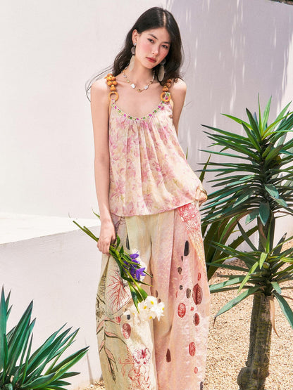 OfAkiva Begonia Embroidered Cat Print Women&