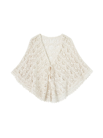 OfAkiva_Beige_Openwork_Vintage_Short_Shawl_Cheongsam_Overlay_Women&