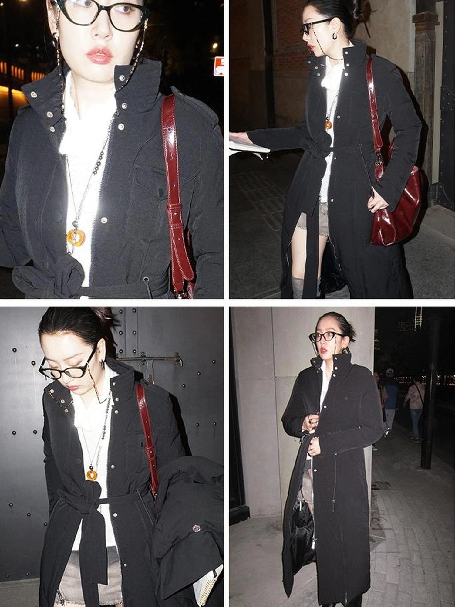 OfAkiva Black Goose Down Long Coat For Women