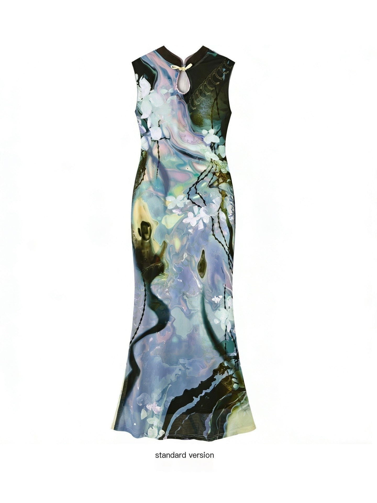 OfAkiva_Black_Rose_Impressionist_Print_High_Waist_Fishtail_Women&