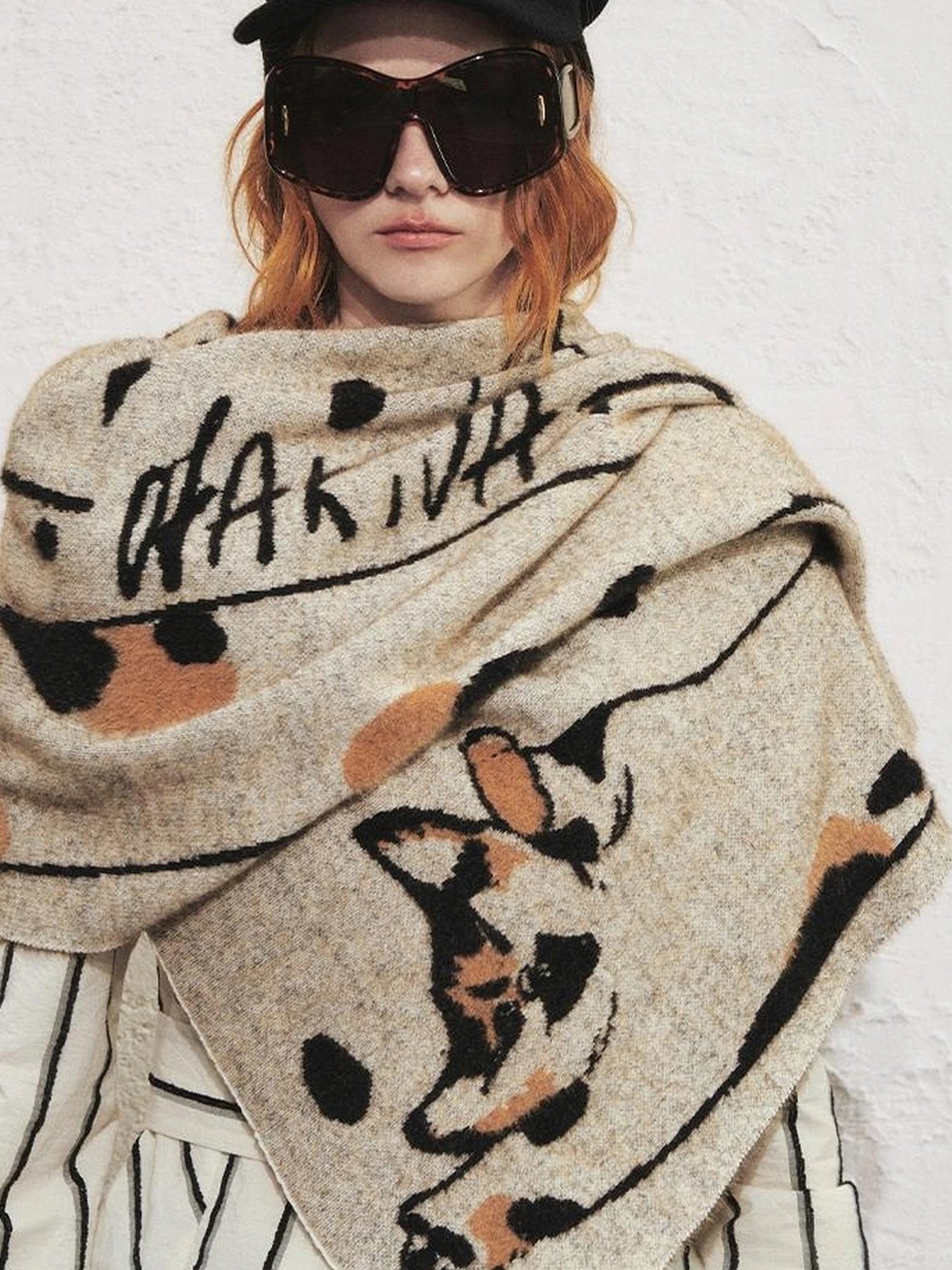 Carlton Striped Color Block Orchid Embroidery Puff Sleeve Shirt