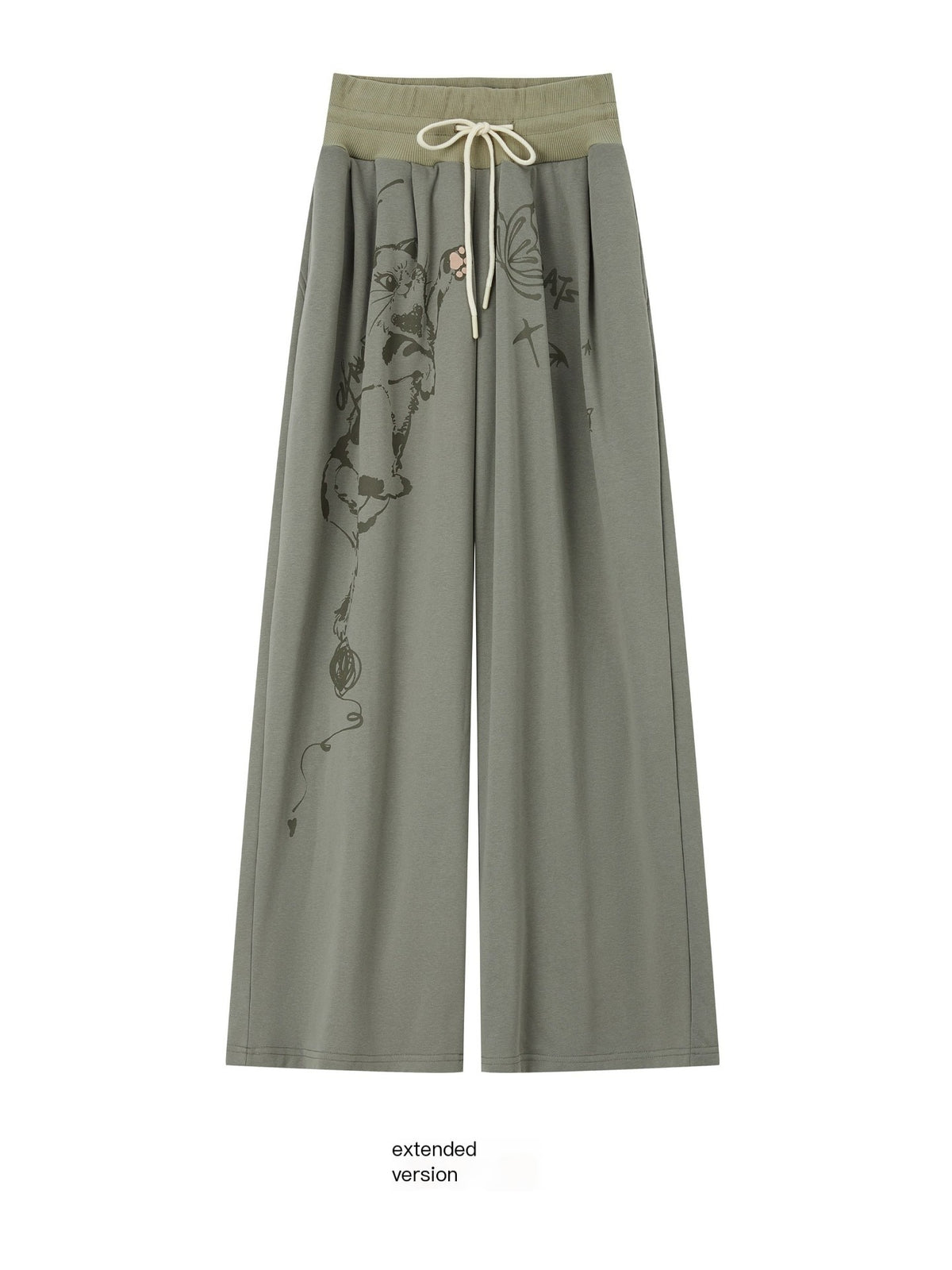 OfAkiva_Cat_Print_Low_Rise_Drawstring_Wide_Waist_Women&