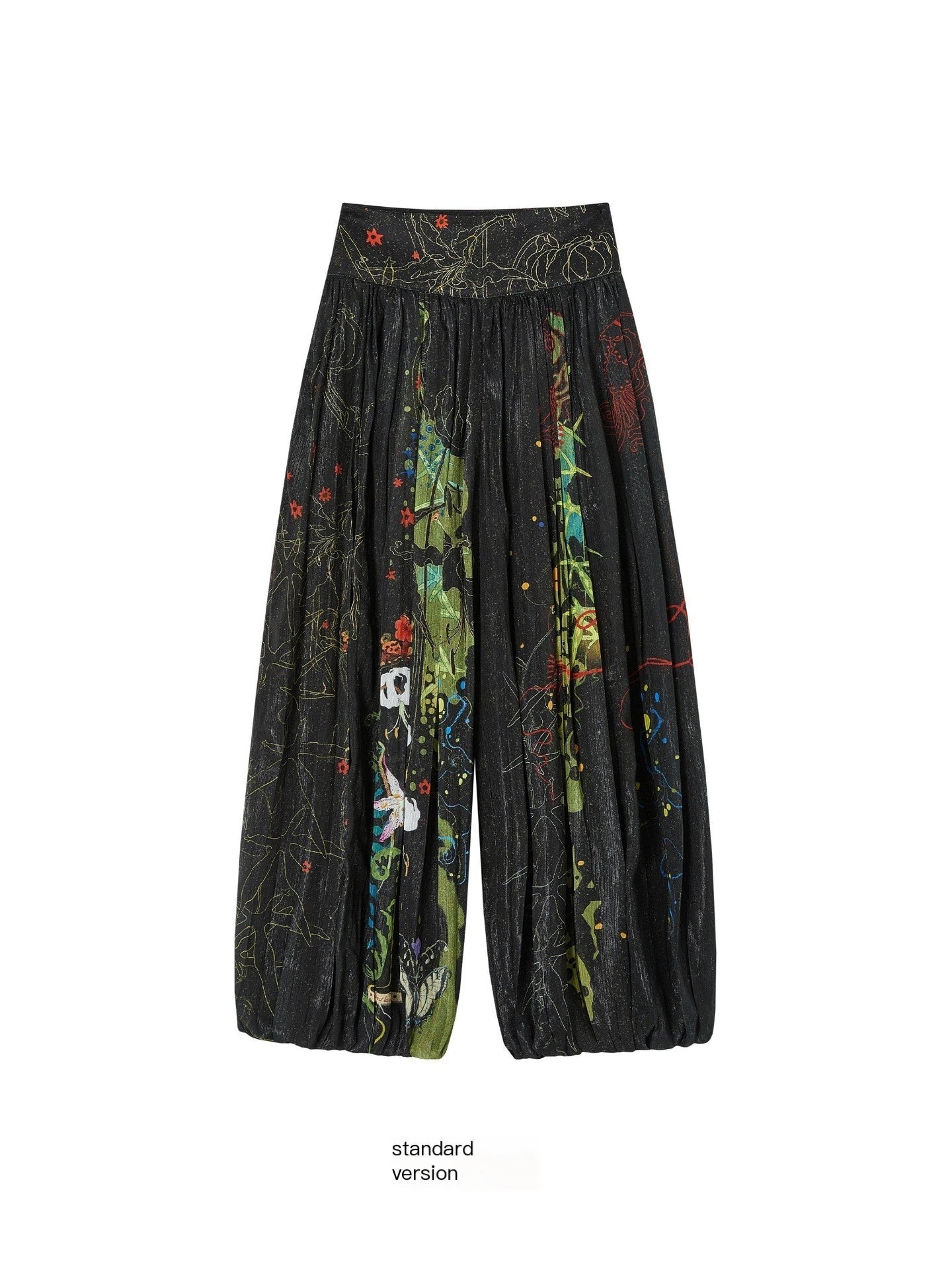 OfAkiva_Dark_Floral_Graffiti_Print_Embroidered_Pleated_Lantern_Women&