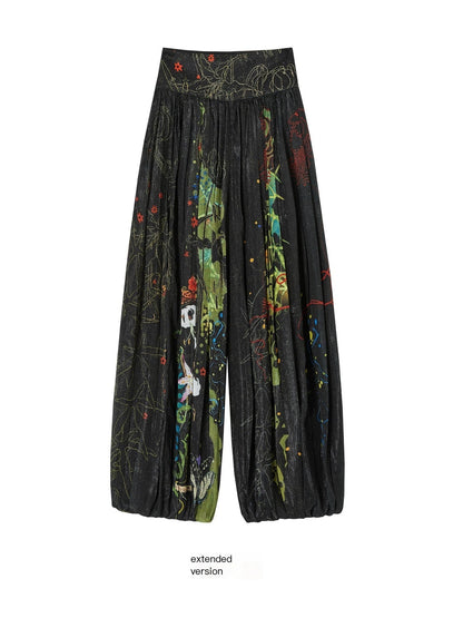 OfAkiva_Dark_Floral_Graffiti_Print_Embroidered_Pleated_Lantern_Women&