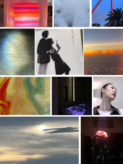 OfAkiva Deconstructed Dual Zip Knit Paneled Studded Down Jacket