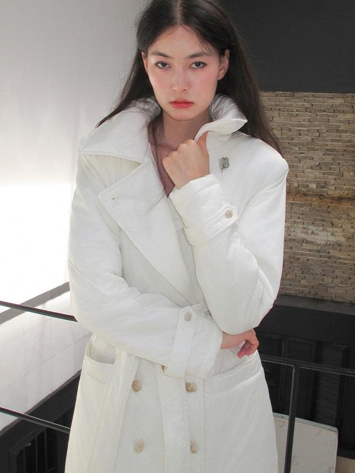 OfAkiva Detachable Hood Double Collar Fur Women&