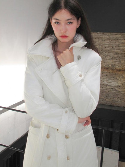 OfAkiva Detachable Hood Double Collar Fur Women&
