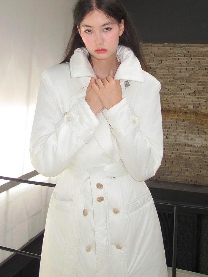 OfAkiva Detachable Hood Double Collar Fur Women&