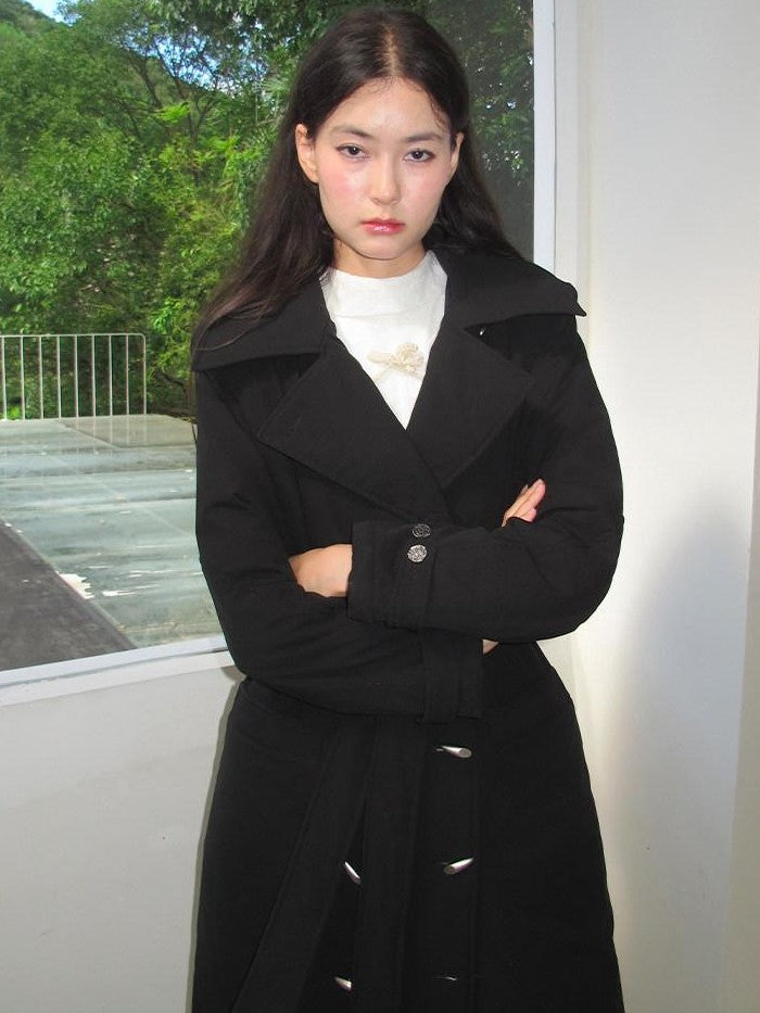 OfAkiva Detachable Hood Double Collar Fur Women&