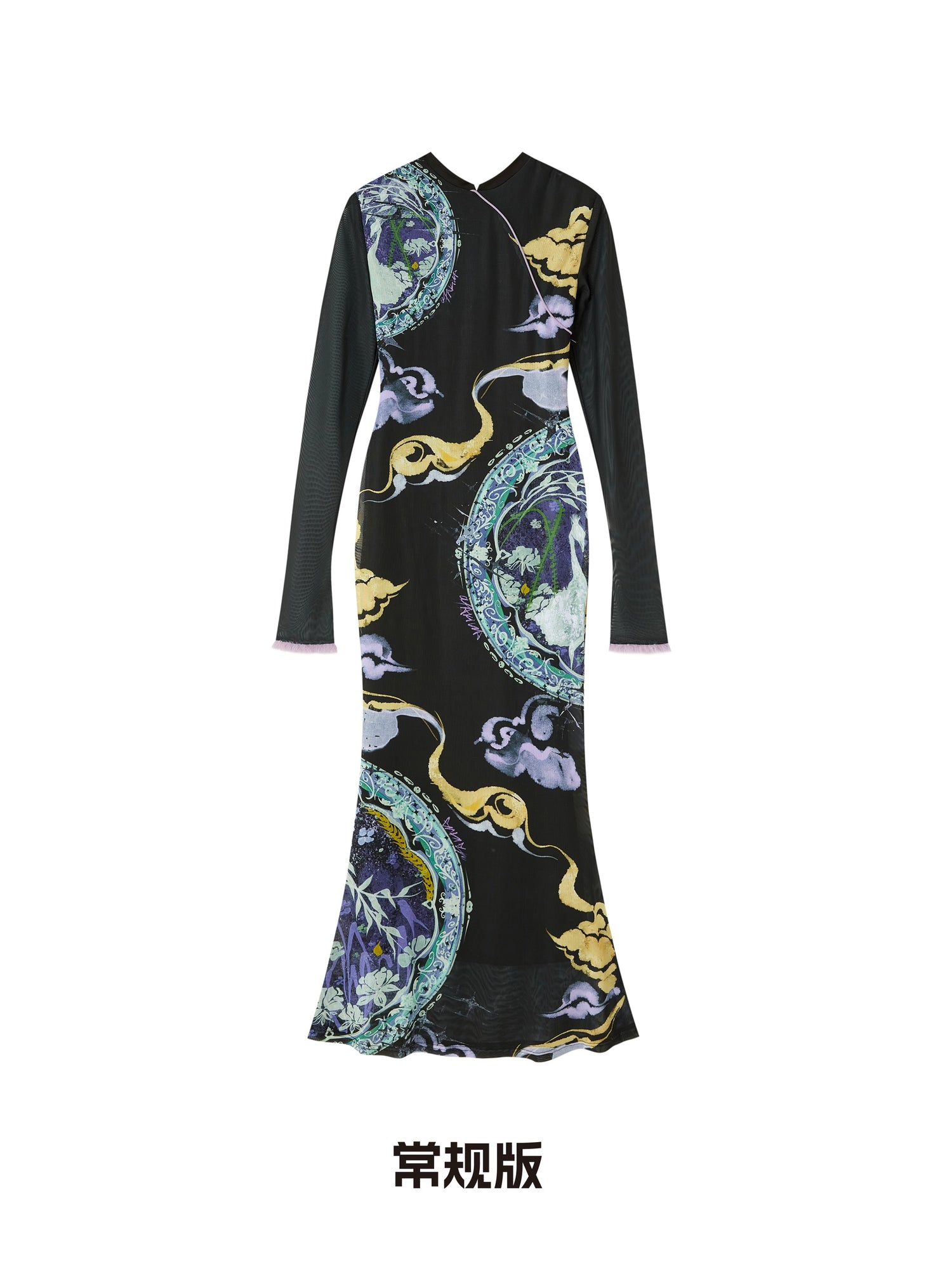 OfAkiva_Elegant_Colorblock_High_Waist_New_Chinese_Style_Slim_Fit_Long_Sleeve_Maxi_Dresses_MISSTT