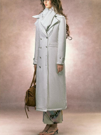 OfAkiva Elegant Hoodless 90% White Duck Down Quilted Women&